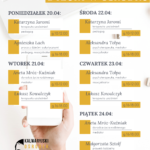 Plan telefonicznych dyżurów w ośrodku: 20-24 kwietnia 2020 r.