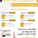 Dyżury PAŹDZIERNIK 2020