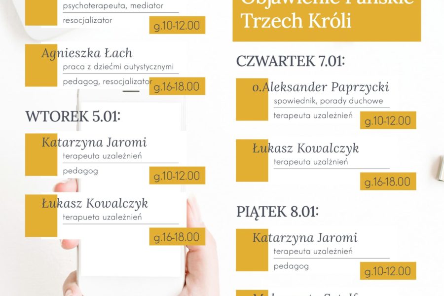 Dyżury – 4-8.01.2021